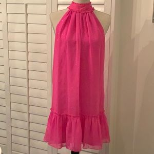 Trina Turk Halter Pink Dress Size Small